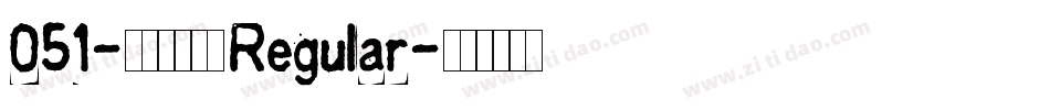 051-上首酷方体 Regular字体转换